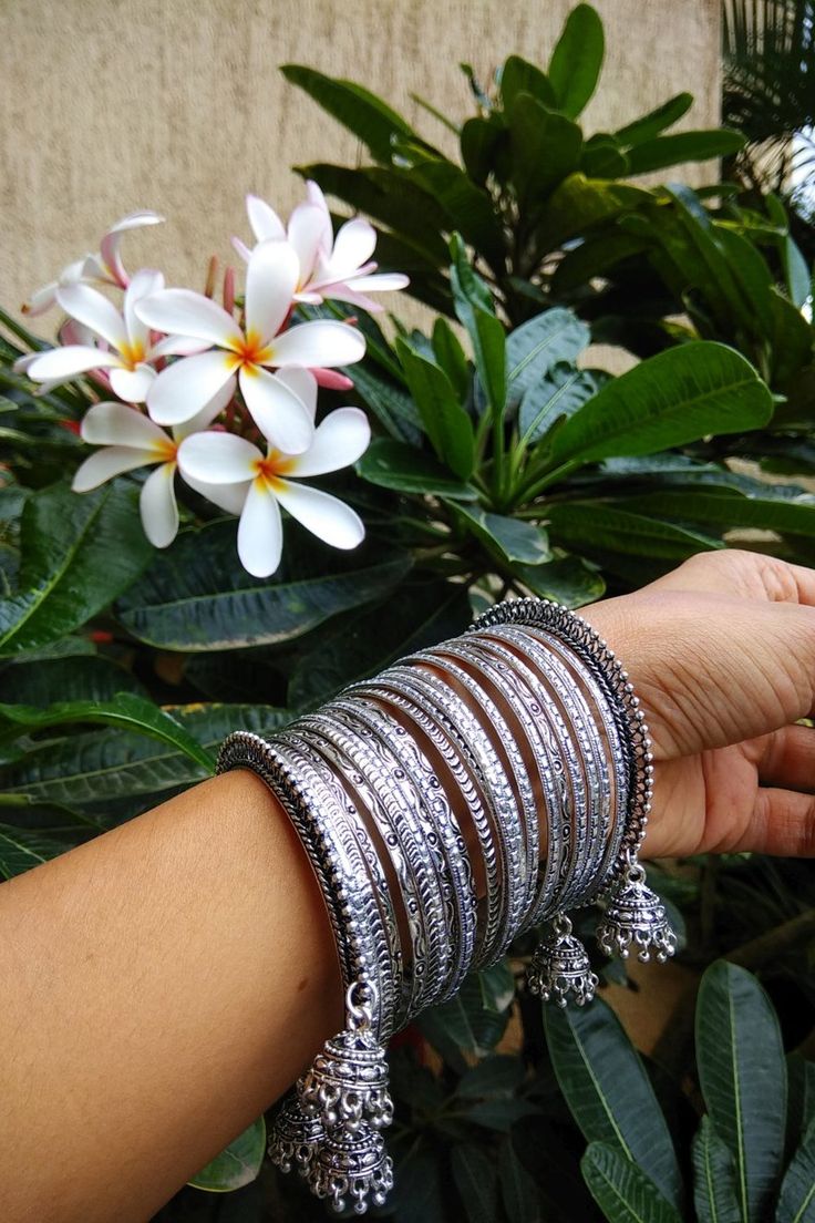 Women's Alloy Bangles in Silver in 2020 Bangles, Silver, Women
