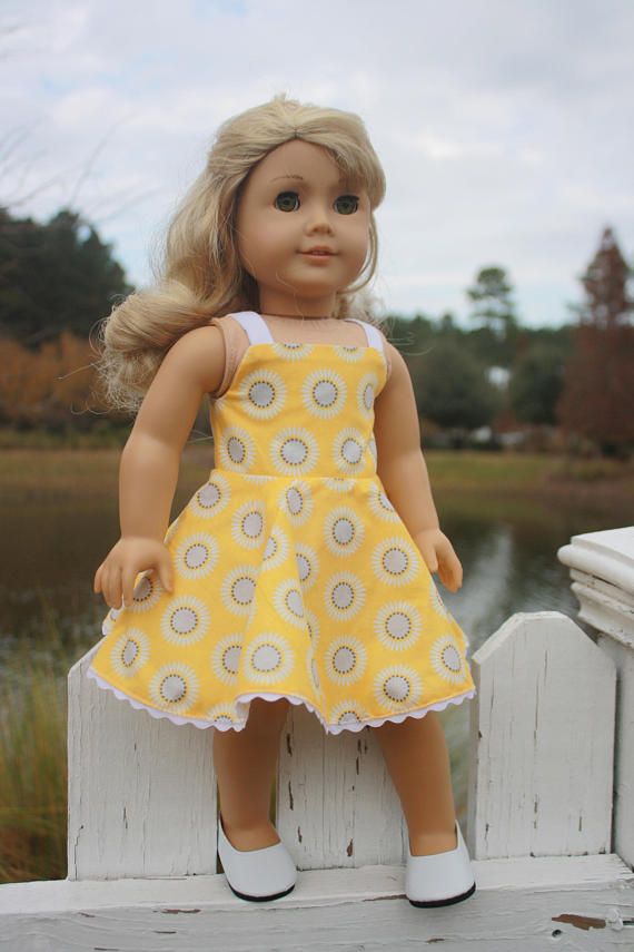 Doll Clothes 18/" Shoes Yellow Fits American Girl Dolls