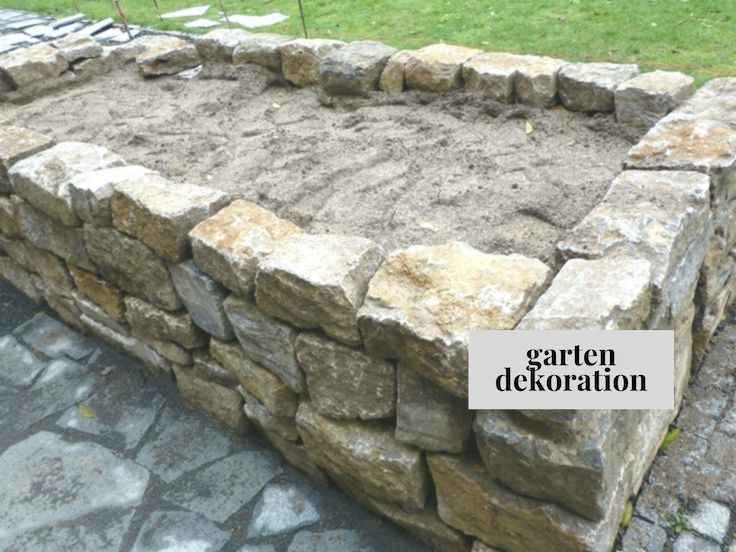Romerkalkstein Garten Hochbeet Vorgarten Ideen