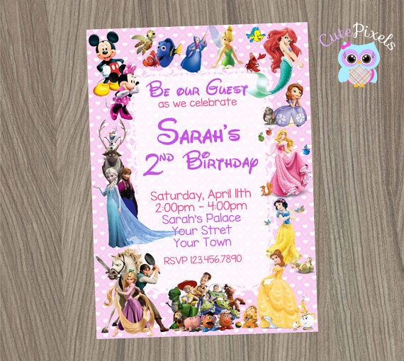19 best disney birthday party images on pinterest disney birthday baby disney invitations