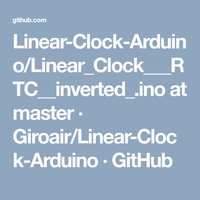 Linear-Clock-Arduino Linear_Clock___RTC__inverted_ino at master - küchenmöbel gebraucht kaufen Linear-Clock-Arduino Linear_Clock___RTC__inverted_ino at master - küchenmöbel gebraucht kaufen