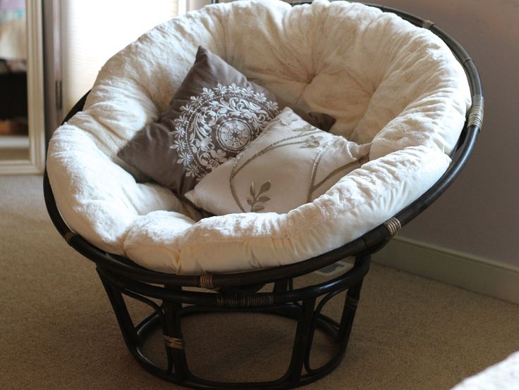 Black Rattan Outdoor Papasan Chair With White Cushion ... Black Rattan Outdoor Papasan Chair With White Cushion ...