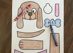 Free Dog Paper Bag Puppet Pattern | Paper bag puppets, Puppet patterns