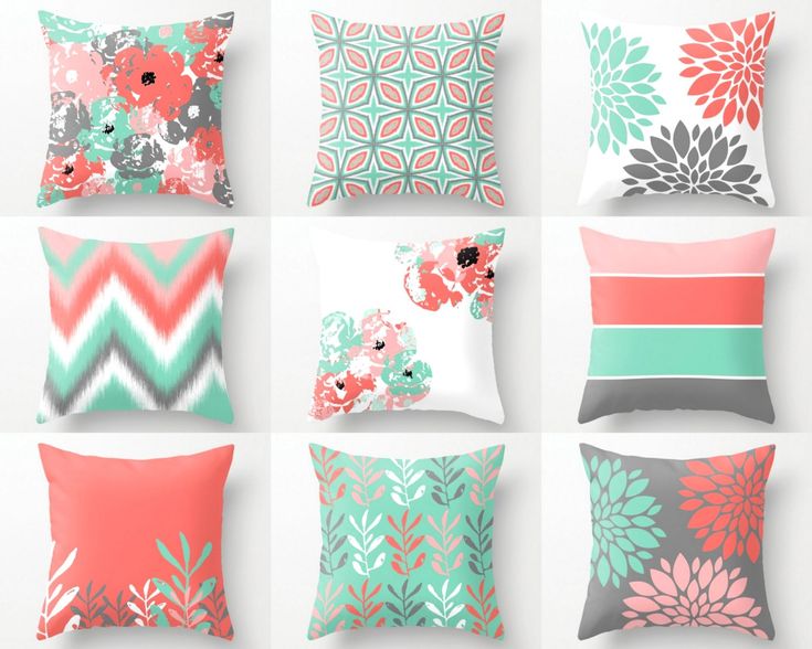 Pillow Covers Throw Pillow Covers 14x14 burgundy turquoise ikat pillow