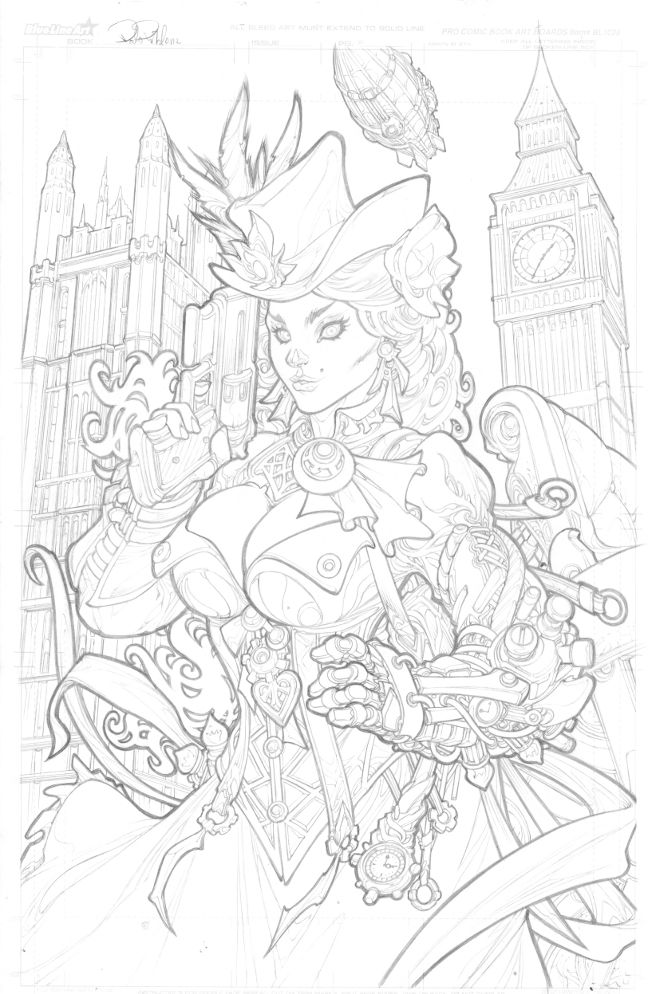 Download Idea by Erik Gainey on Drawing Material | Steampunk coloring, Adult coloring pages, Coloring pages