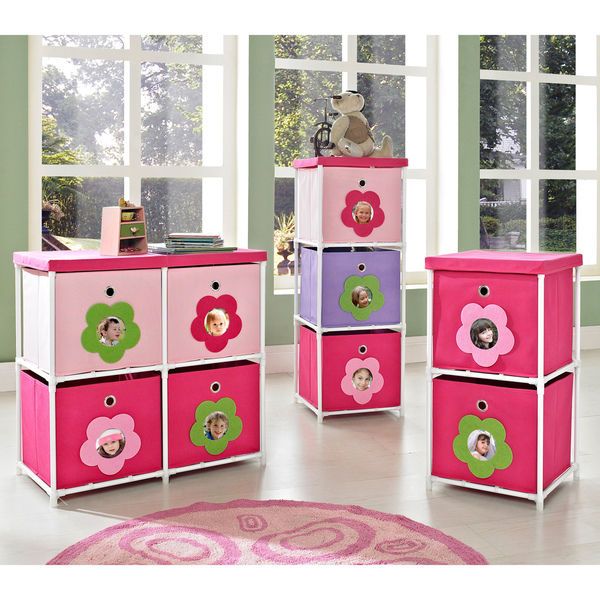 Pink Storage Bins S Flower Drawers Chest Dresser Bedroom Pink Storage Bins S Flower Drawers Chest Dresser Bedroom Furniture Toy Box Babies Kids Shelves