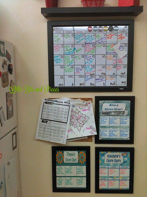 Family Command Center and Chore Charts - little bits and