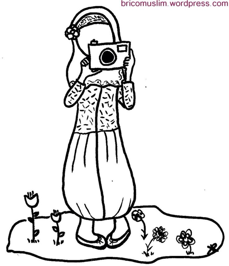 Coloriage enfant musulman Carnet de voyage Pinterest