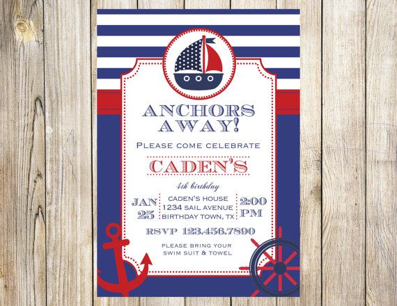 nautical sailor birthday party invitation by emmyjosparties 12 00