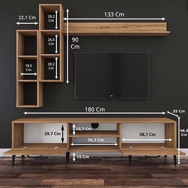 35 Amazing Tv Stand Dimension And Designs For Your Home Engineering Discoveries Wall Tv Unit Design Tv Unit Decor Tv Wall Unit