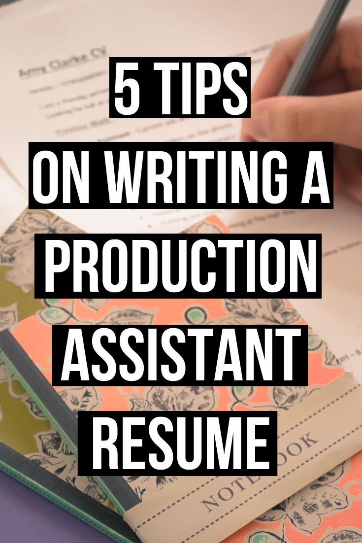 Article How to write a production assistant resume/ cv . Plus cover letter examples. | filmmaker | filmmaking article