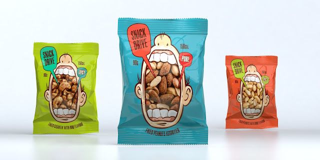 Snack Drive Packaging Design Chip Packaging Pouch Packaging
