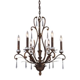 Westmore Lighting 6 Light Burnt Bronze Crystal Chandelier Lowes Westmore Lighting 6 Light Burnt Bronze Crystal Chandelier Lowes Lit Pinterest And