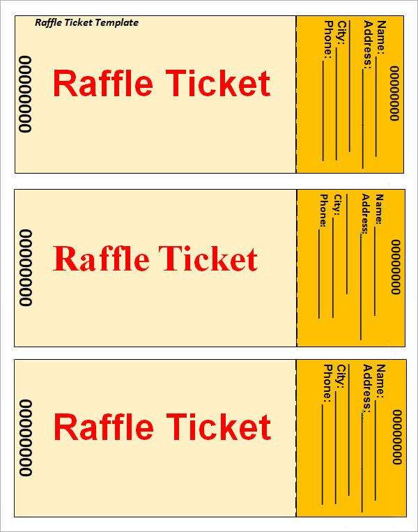 fundraiser ticket template free download