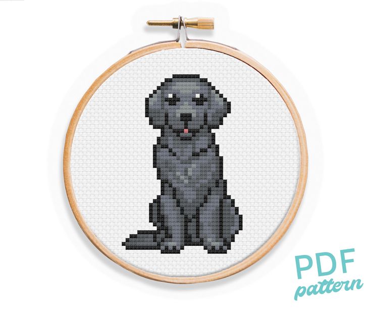 Black Labrador Cross Stitch Pattern Small And Easy Beginners PDF 3c16b98571f0e29a4dd41e17c801999f