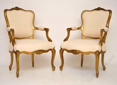 65 Best Antique Lounge Furniture Chaise Sofa's Arm Chairs Images On Pair Of Antique French Gilt Wood Salon Armchairs - Antiques Atlas. Salon ChairsLounge FurnitureArm ... - 65 Best Antique Lounge Furniture Chaise Sofa's Arm Chairs Images On