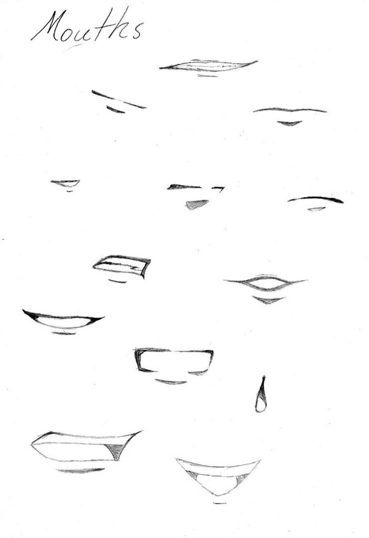 Anime/manga Mouths by brp393 on deviantART Anime drawings tutorials, Mouth ...