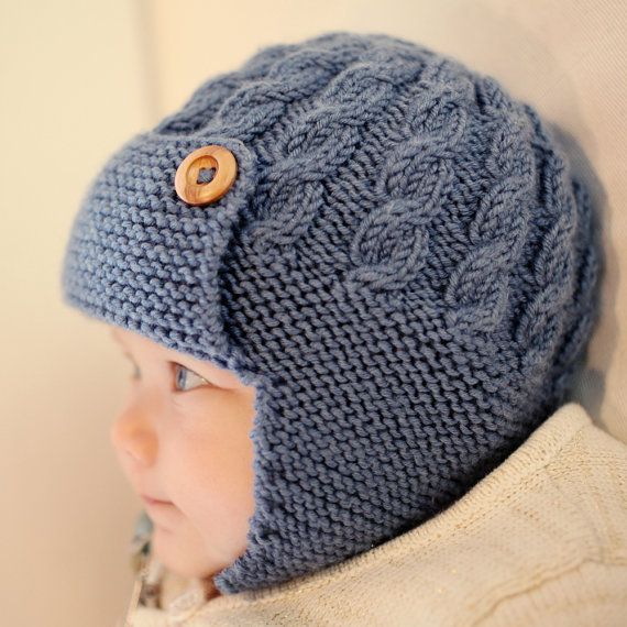 Baby Aviator Hat Knitting Pattern, Boys Hat Pattern - DAYTON