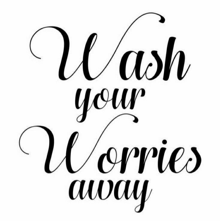 Wash Your Worries Away Bathroom Wall Art Printable Quote Modern Calligraphy Printable Art Decor Downloadable Prints Minimalist Poster