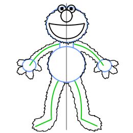 how to draw elmo