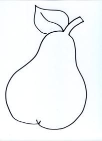 template for tissue paper pear