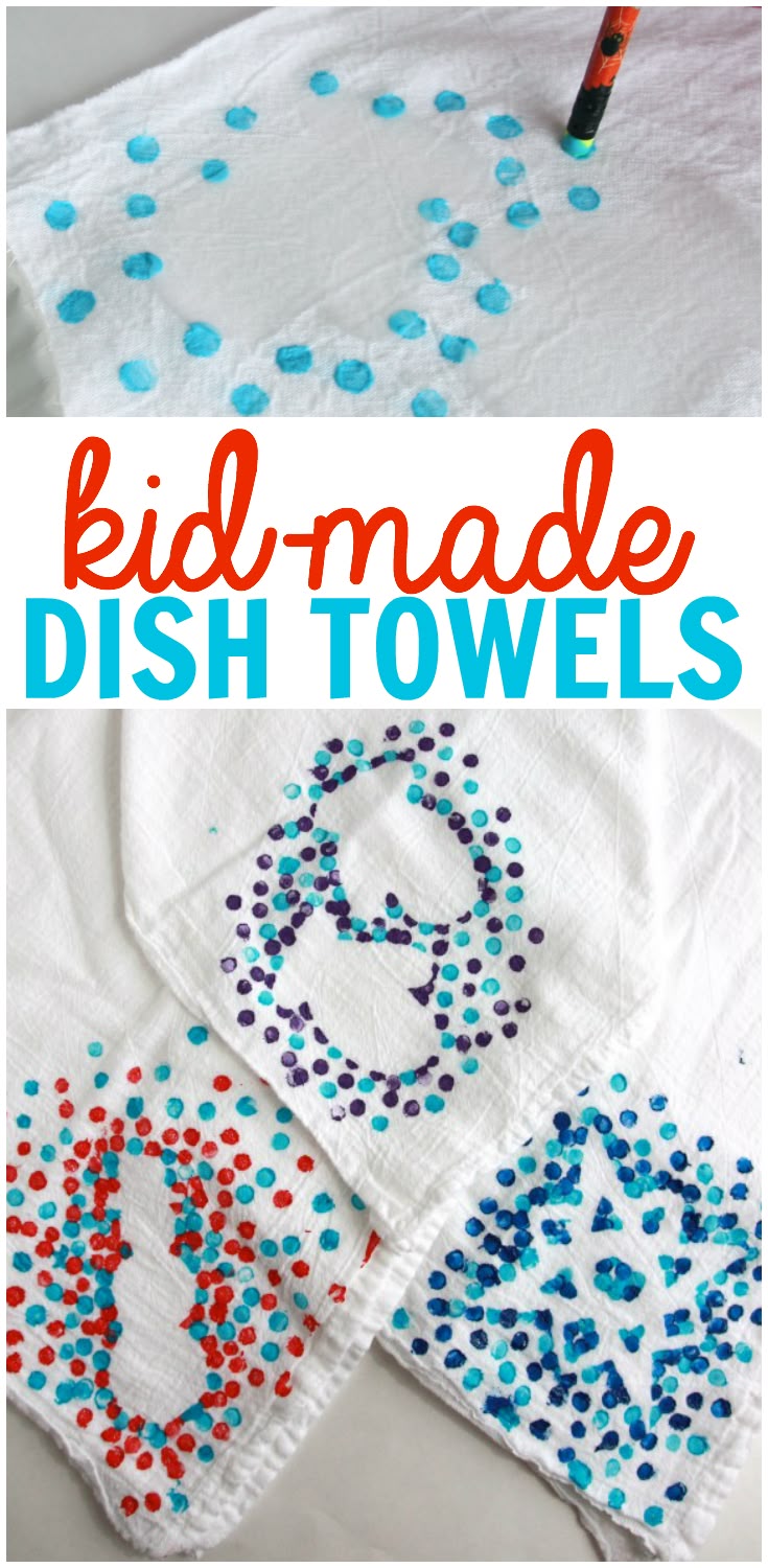 Kid Made Dish Towels Kid Made Dish Towels