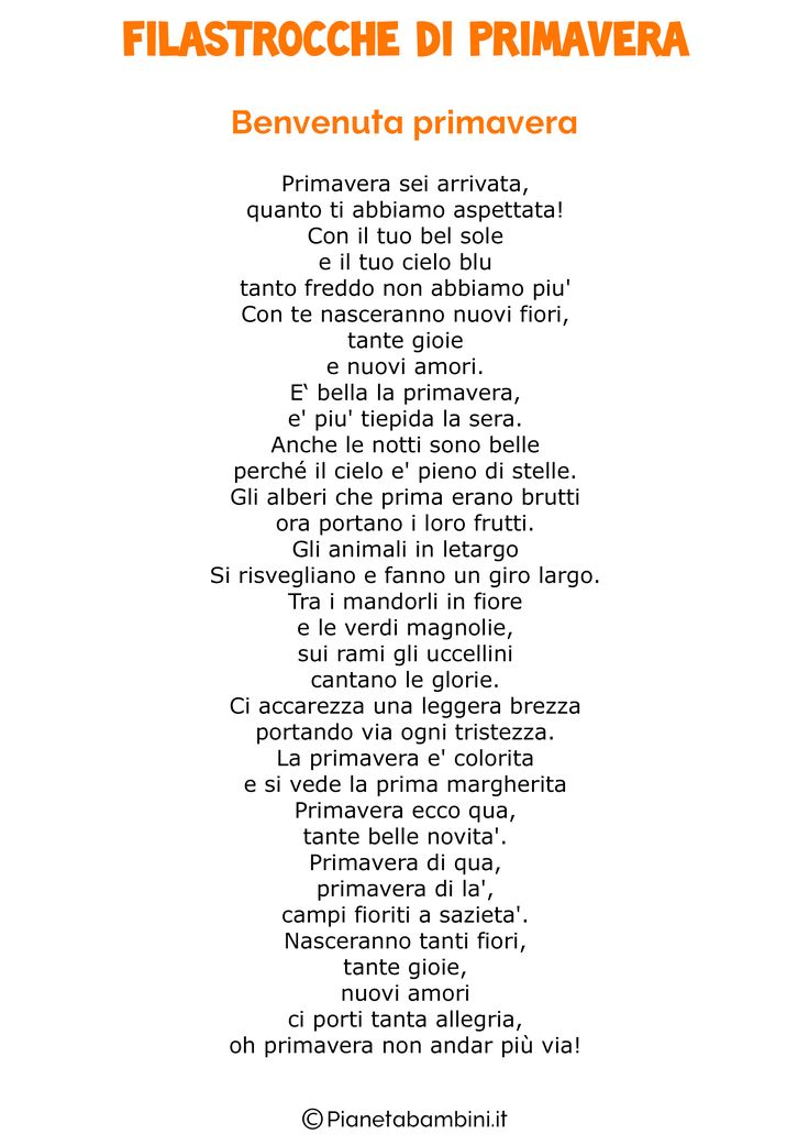 Pin Su Filastrocche E Poesie