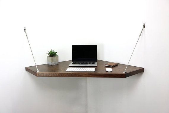 Floating Corner Desk Etsy Floating Corner Desk Diy Corner