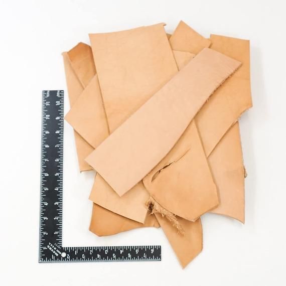 2 LB Leather Scrap Bags Mixed Buffalo