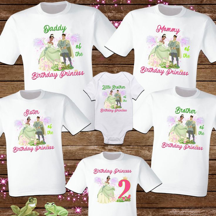 Tiana Princess Birthday Party Family Matching Shirts Girls Birthday Shirts,Tiana T Shirts Party Girls Princess and the Frog Princess and the Frog Birthday Shirt Add Any Name and Age