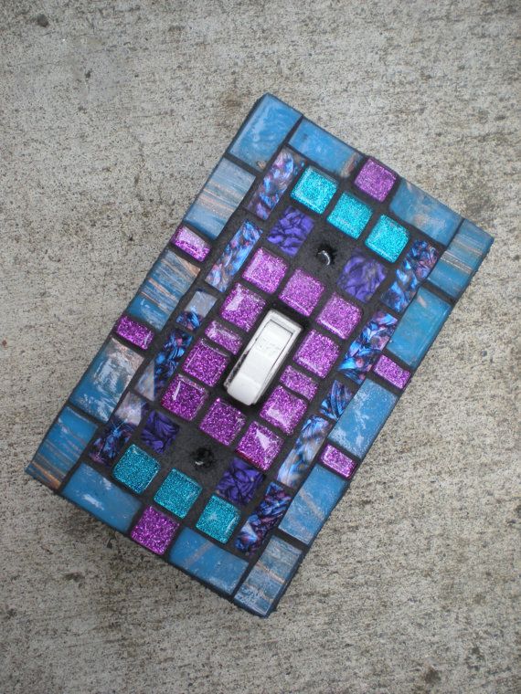 Mosaic Light Switch Cover Turquoise Teal And By Mariposamosaics Mosaic Light Switch Cover Turquoise Teal And By Mariposamosaics 18 00 Diy Mosiac Stuff Pinterest Covers Coverosaic