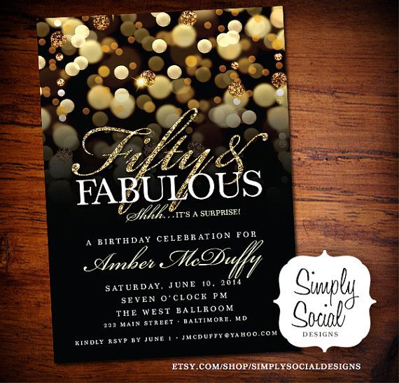 50 birthday invitations
