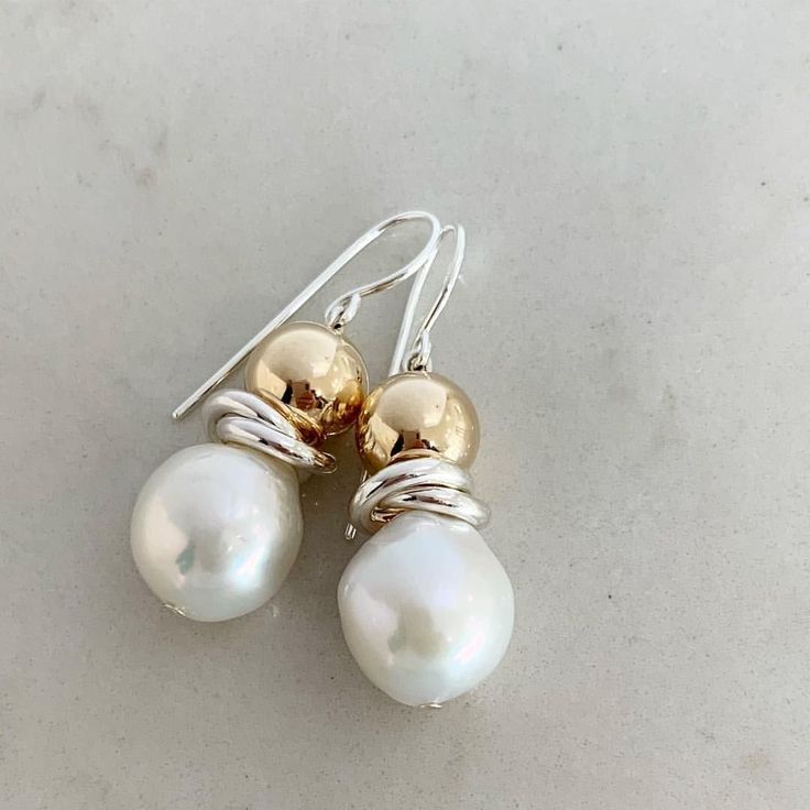Natural Freshwater Pearl and Faceted Garnets in Sterling Silver findings and studs