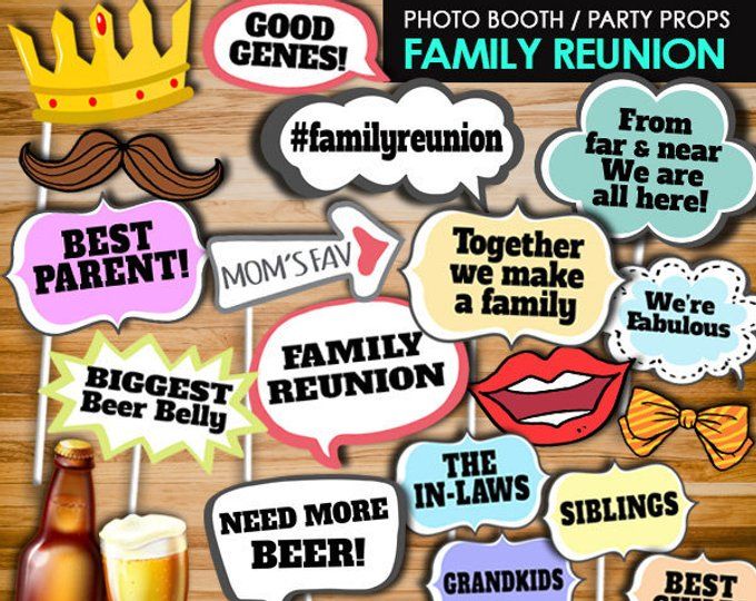 Family Reunion Photo Booth Props Family Gathering Props Fun Etsy Family Reunion Photo Booth Props Family Gathering Props Fun Etsy