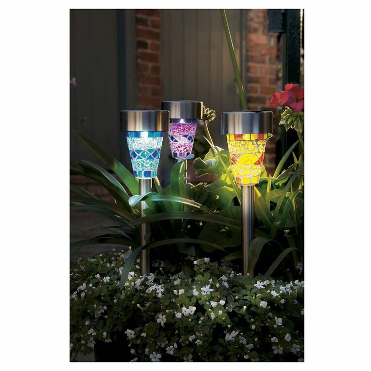 Stainless Steel Mosaic Solar Border Light Masters Home Improvement Garden Post Lights Lamps Solar Garden Lamps, Mosaic Solar Garden String Lights