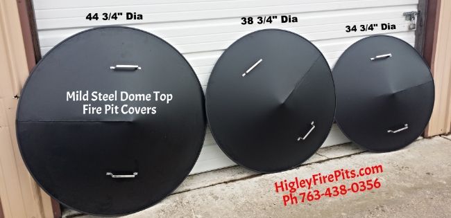 Mild Carbon Steel Gas-Wood Fire Pit Dome Covers. 6 Mild Carbon Steel Gas-Wood Fire Pit Dome Covers. 6