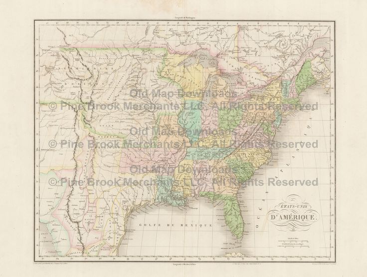 16 best Entire USA Antique Maps - 3cf795cf90e705daa67003d1e7b55eb1 Old Maps Digital Image