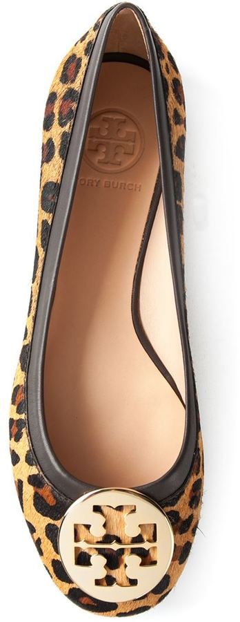 768 best Tory Burch images on Pinterest | Boots, Flip flops and Heels Classic (and marked down) - Tory Burch leopart print ballerinas - Leopard Flats #