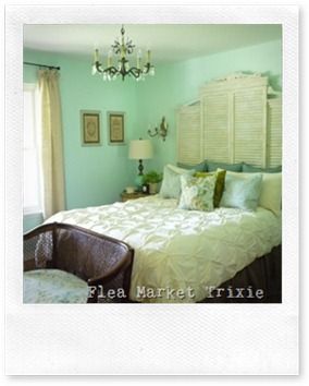 if those are louver doors with add ons to make a great cottage style headboard