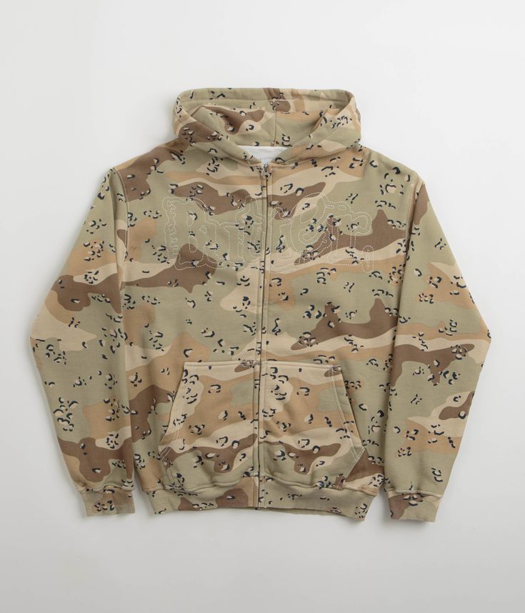 バターグッズ◆Butter Goods◆Breakdown ジップパーカー カモ Butter Goods Breakdown Zip-Thru Hoodie - Desert Camo