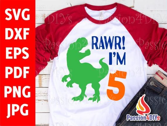 Download RAWR I'm 5 svg, Rawr I'm Five svg, 5th birthday svg, Boy ...