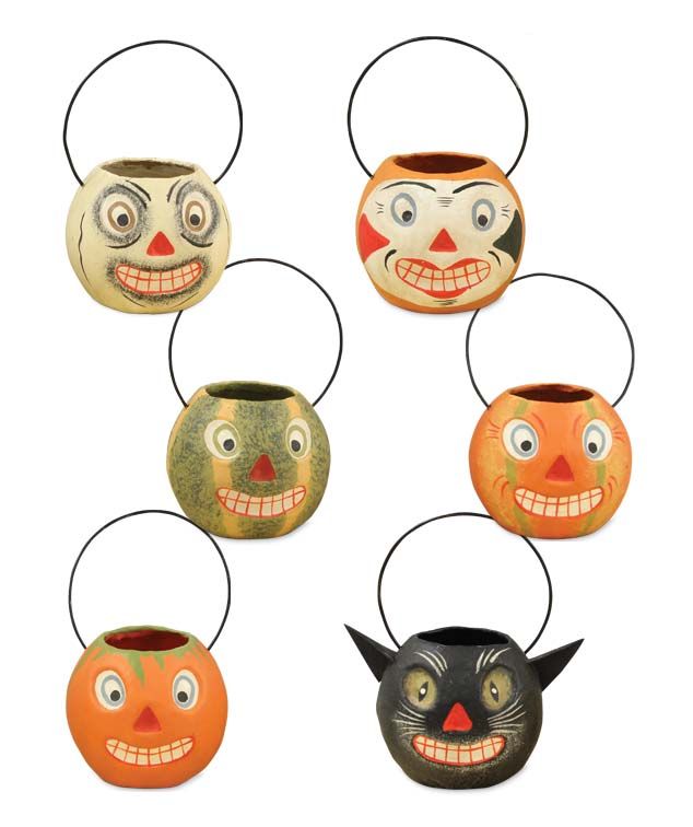 mini vintage halloween buckets halloween bucketshalloween treeshalloween ornamentsholidays