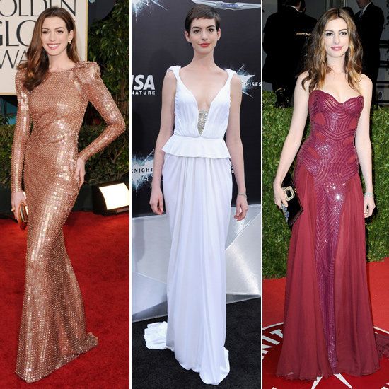 Anne Hathaway Red Carpet Dresses