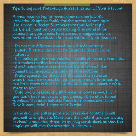tips to improve resumes