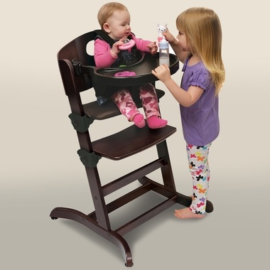 Badger Basket Evolve Convertible Wood High Chair With Tray And Cushion In Espresso Free Chairs Wooden Badger Basket Evolve Convertible Wood, Badger High Chair