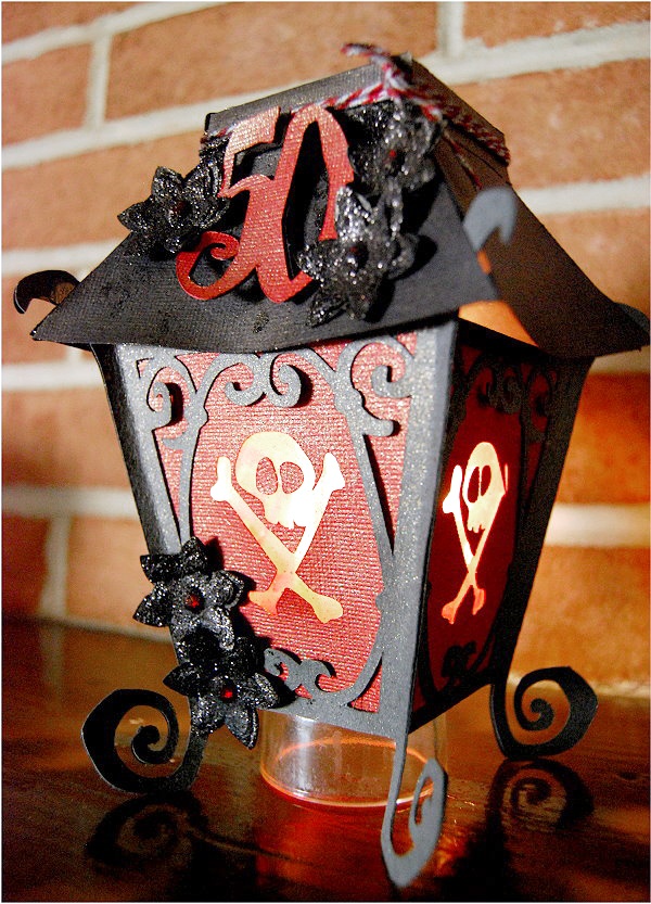 over the hill lantern party decor perfect for any over the hill party love the pirate skull and cross bones would be great for halloween party