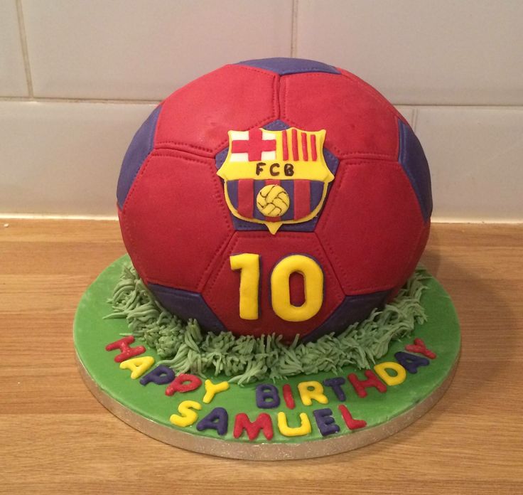 Barcelona Football Cake