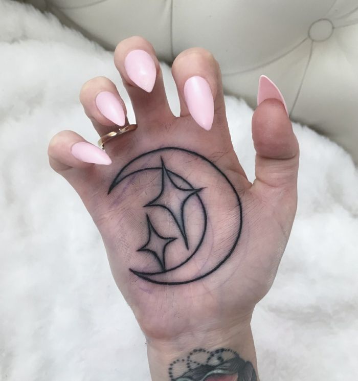 1001 Ideas De Tatuajes En La Mano Y Sus Significados Tatuajes En La Mano Tatuajes Tatuajes Lunas Y Estrellas