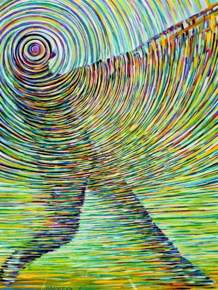 Artwork Using Lines : This acrylic painting by roald bradstock uses repetition