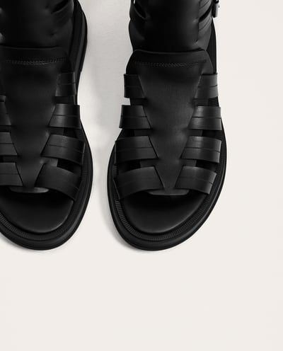 Sandalia Zapatos Romana Negra Hombre Todo Ver RebajasZara erdxCoBW
